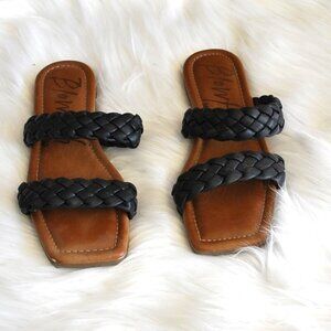 Blowfish Zelie Black Mandala Braided Slip On Sandals 10